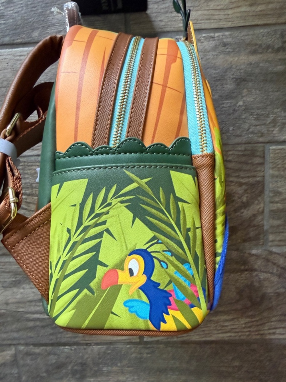 Loungefly Pixar Kevin Character Mini Backpack - Yellow, Blue, Orange, Pink - Picture 3 of 4